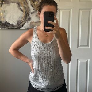 Express Shimmery Gray Tank